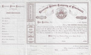 1870s - Crescent Silver Mining Company Stock - Ephemera 1054