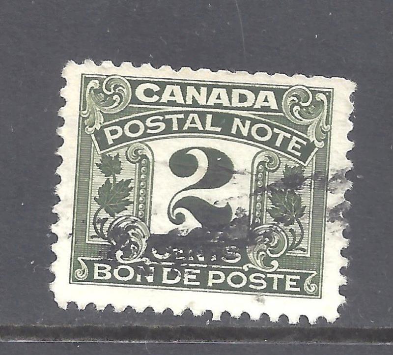 Canada 1932-48 FIRST ISSUE POSTAL NOTE VAN DAM FPS4 VF USED (BS12168)