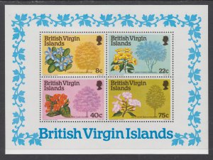 British Virgin Islands 341a Flowers Souvenir Sheet MNH VF