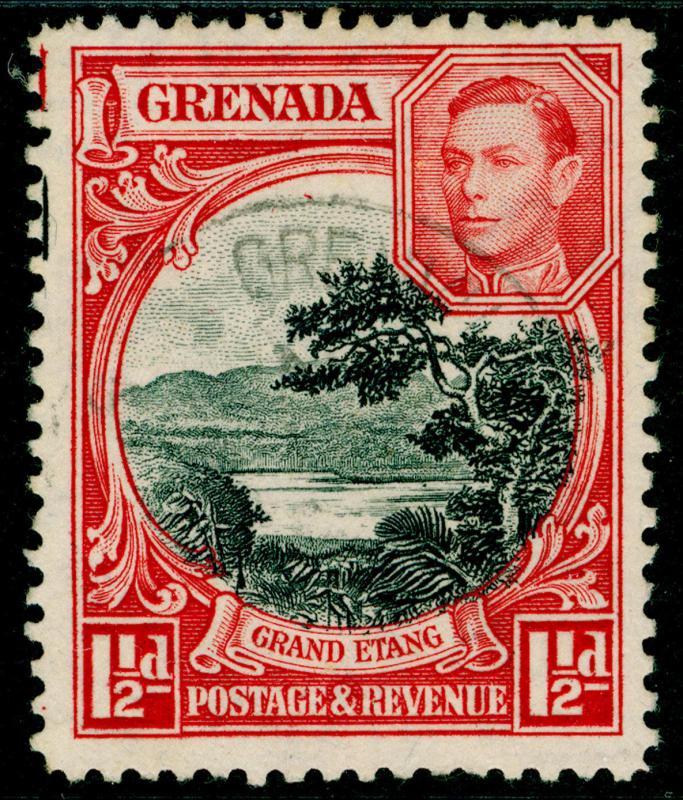 GRENADA SG155, 1½d black & scarlet, FINE USED. 