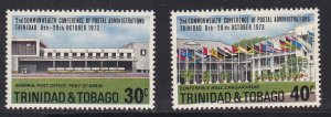 Trinidad & Tobago # 239-240, Post Office & Conference Hall, Mint NH, 1/2 Cat.