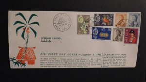 1962 First Day Cover FDC Suva Fiji Local use Stinsons Limited Palm Tree 3