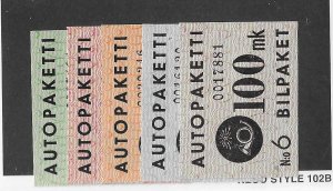 Finland Auto Packet cpl set of 5 NH VF