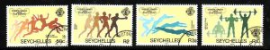 Seychelles-Sc#547-50- id7-used set-Sports-Summer Olympic Games-1984-