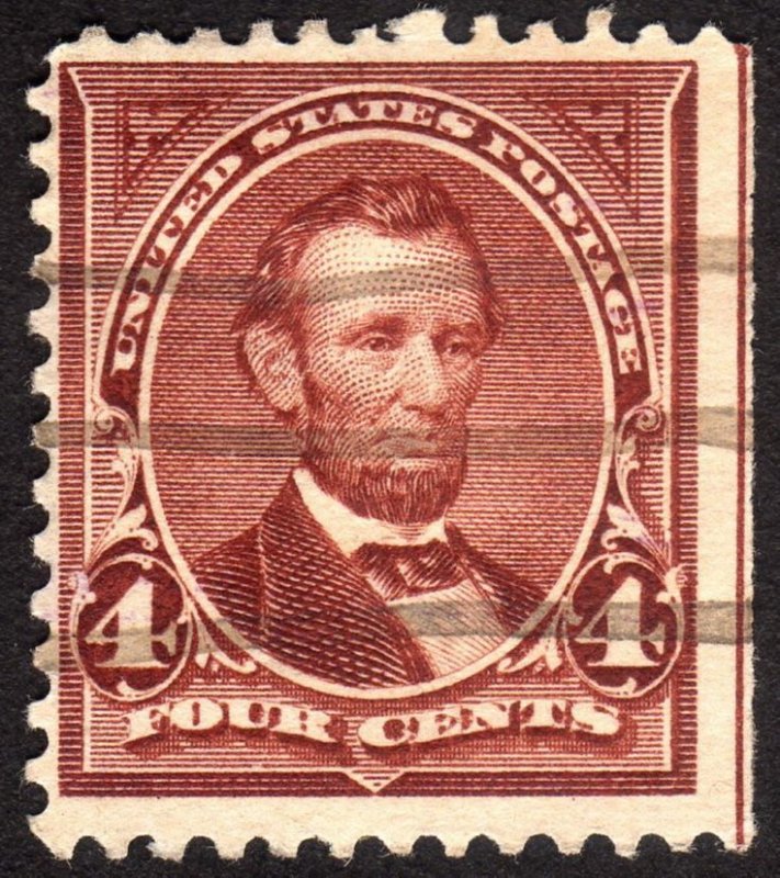 1898, US 4c, Abraham Lincoln, Used, Sc 280