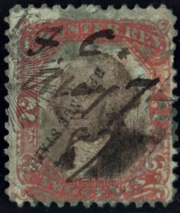 R135 2¢ Third Issue Documentary Stamp (1871) Used