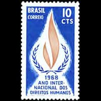 BRAZIL 1968 - Scott# 1078 Human Rights Year Set of 1 NH