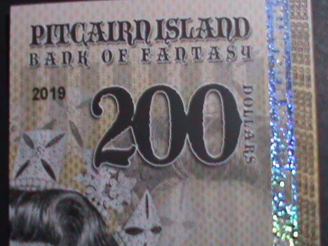 ​PITCAIRN ISLANDS 2019-COLLECTIBLE UNCIRCULATED POLYMAR LOVELY NOTE VERY FINE