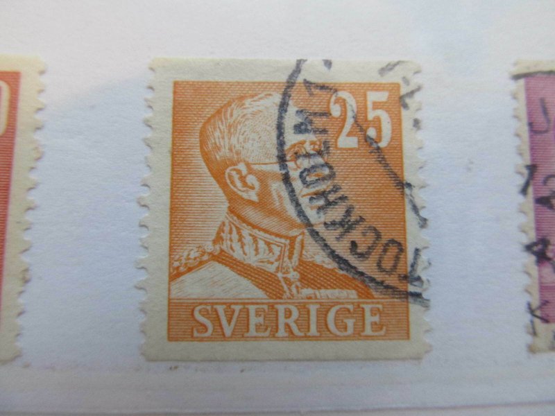 1940 Sweden Suede Sweden 25o Perf 12 1⁄2 Fine Green Used Stamp A13P13F165-