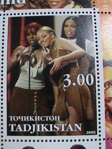 ​TAJIKISTAN-2002 FAMOUS DESTINY'S CHILD- MNH SHEET OF 9-VERY FINE