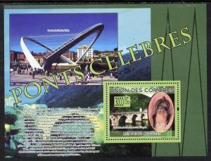 Comoro Islands 2009 Famous Bridges perf s/sheet unmounted...