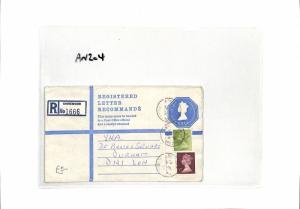 GB MACHIN Cover NORTHUMBS *Shiremoor* Registered Stationery {samwells}AN204 