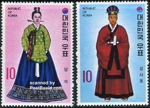 Korea, South 1973, Costumes 2v, MNH