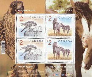 2005 Canada Sc #1692b - Sable Island Horse & Peregrine Falcon - MNH Cv$20
