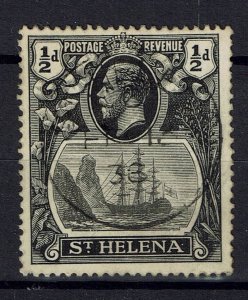 ST.HELENA SG97ha 1936 ½d GREY-BLACK & BLACK BROKEN MAINMAST VARIETY USED (d)