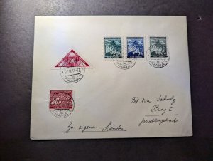 1940 Germany Bohemia Moravia Cover Prague Local Use Czechoslovakia