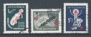 Yugoslavia #B149-51 Used Fight Against Tuberculosis