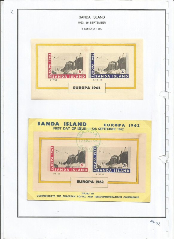 SANDA - 1963 - Europa o/p - Sheets - Mint Light Hinged - Private Issue