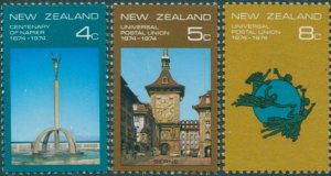 New Zealand 1974 SG1047-1049 Napier and UPU set MNH