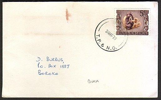 PAPUA NEW GUINEA 1970 cover ex BUKA........................................74185