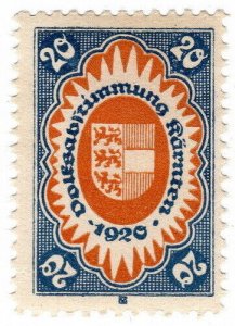 (I.B) Austria Cinderella : Carinthia Mandate 20h (1920)