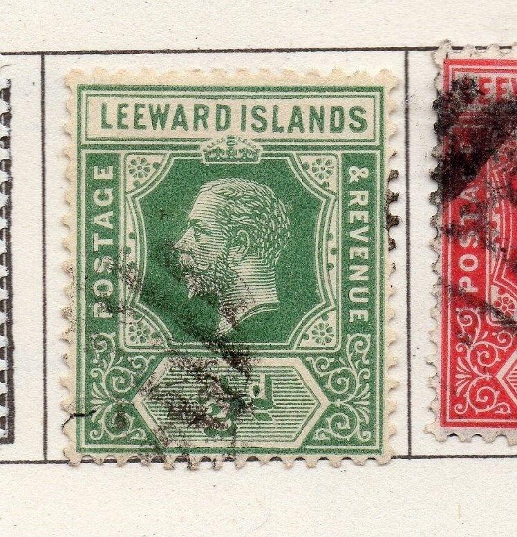 Leeward Islands 1912 Early Issue Fine Used 1/2d. 261154