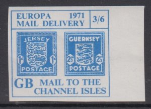 Jersey & Guernsey 3/6 (Channel Islands) Strike Mail 1971 NHM