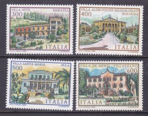 Italy 1646-49 MNH 1985 Various Italian Villas Full Set of 4 Very Fine