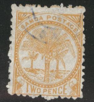 Samoa Scott 13g Used 1897 Used perf 11 wmk 62 Star NZ wide apart ...