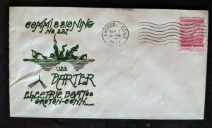 1943 Groton Connecticut USS Barter Electric Boat Illustrated First Day Cover