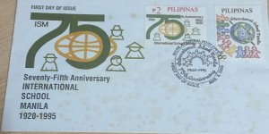 O) 1995 PHILIPPINES, INTERNATIONAL SCHOOL, MANILA,  CUT OUT FIGURES, FDC XF