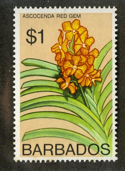 BARBADOS 408 MNH SCV $11.00 BIN $5.50 FLOWERS