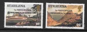 ST.HELENA SG461/2 1982 FIRST PARTICIPATION IN COMMONWEALTH GAMES MNH