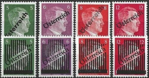1945 Austria Definitives, Vienna Hitler Overprints, 8 Values VF/MNH! LOOK!