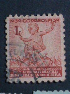​CUBA-1939 10 OVER 80 YEARS OLD CUBA FAMOUS USED STAMPS-SET-VERY FINE
