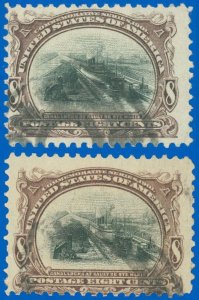 US SCOTT #298 (x2) Pan-American Issue, Used-Fine, Sound Stamps! SCV $100.00! (SK