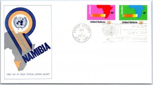 UN UNITED NATIONS FIRST DAY OF ISSUE COVER FREE NAMIBIA GENEVA CACHET 1973 #3