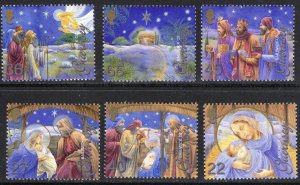 Thematic stamps GUERNSEY 2002 CHRISTMAS 972/7 mint