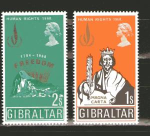 Gibraltar 215-216 MNH