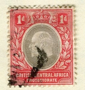 NYASALAND; 1903 early Ed VII issue fine used 1d. value