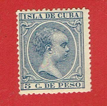 CUBA SCOTT#144 1890 5c KING ALFONSO XIII - MH