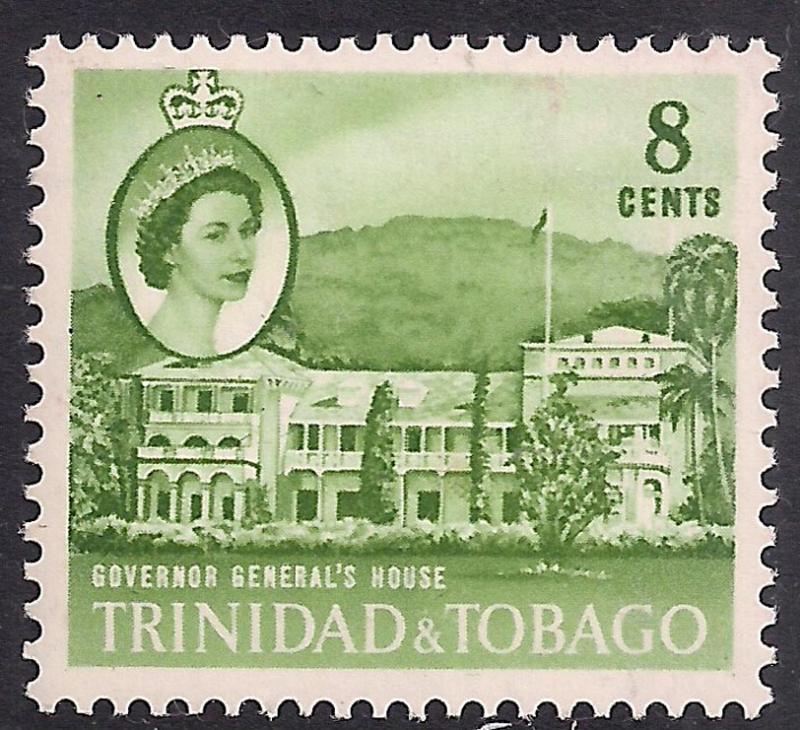 Trinidad & Tobago 1960 - 67 QE2 8ct Governors House MM SG 288 ( L1497 )