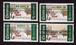 MALACK 1384c VF/XF OG NH, Set of 4 with Precancels  ..MORE.. n5932