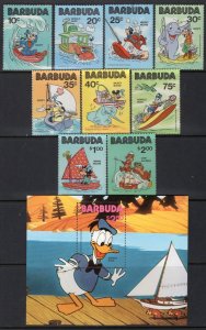 Barbuda 1981 Disney Set + Souvenir Sheet MNH