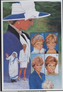 ST. VINCENT,  2496-2499   MNH 4 SOUVENIR SHEETS SET