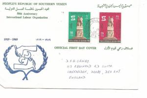 Aden 1969 ILO set on FDC cover (bag)