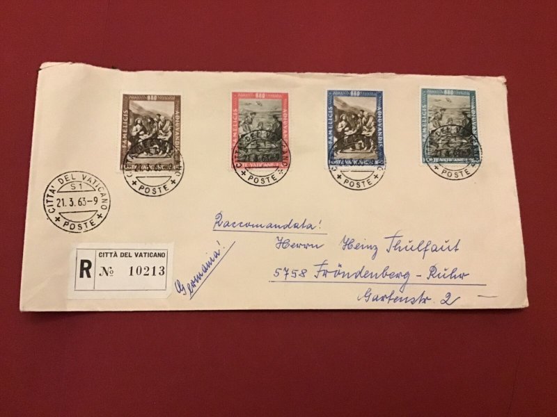 Vatican 1963 Registered  Postal Cover R42358