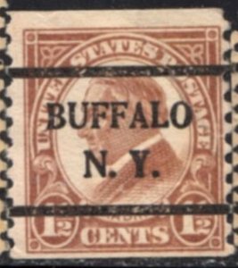 US Stamp #598x42 - William Harding Regular Issue 1923-29 Coil Precancel