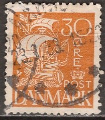 Denmark 1927: Sc. # 195: O/Used Single Stamp