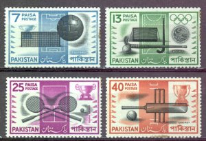 Pakistan Sc# 163-166 MNH 1962 Sports